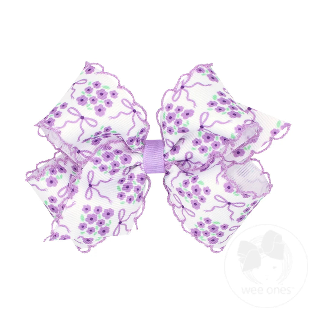 Mini Moonstitch Spring Hair Bow