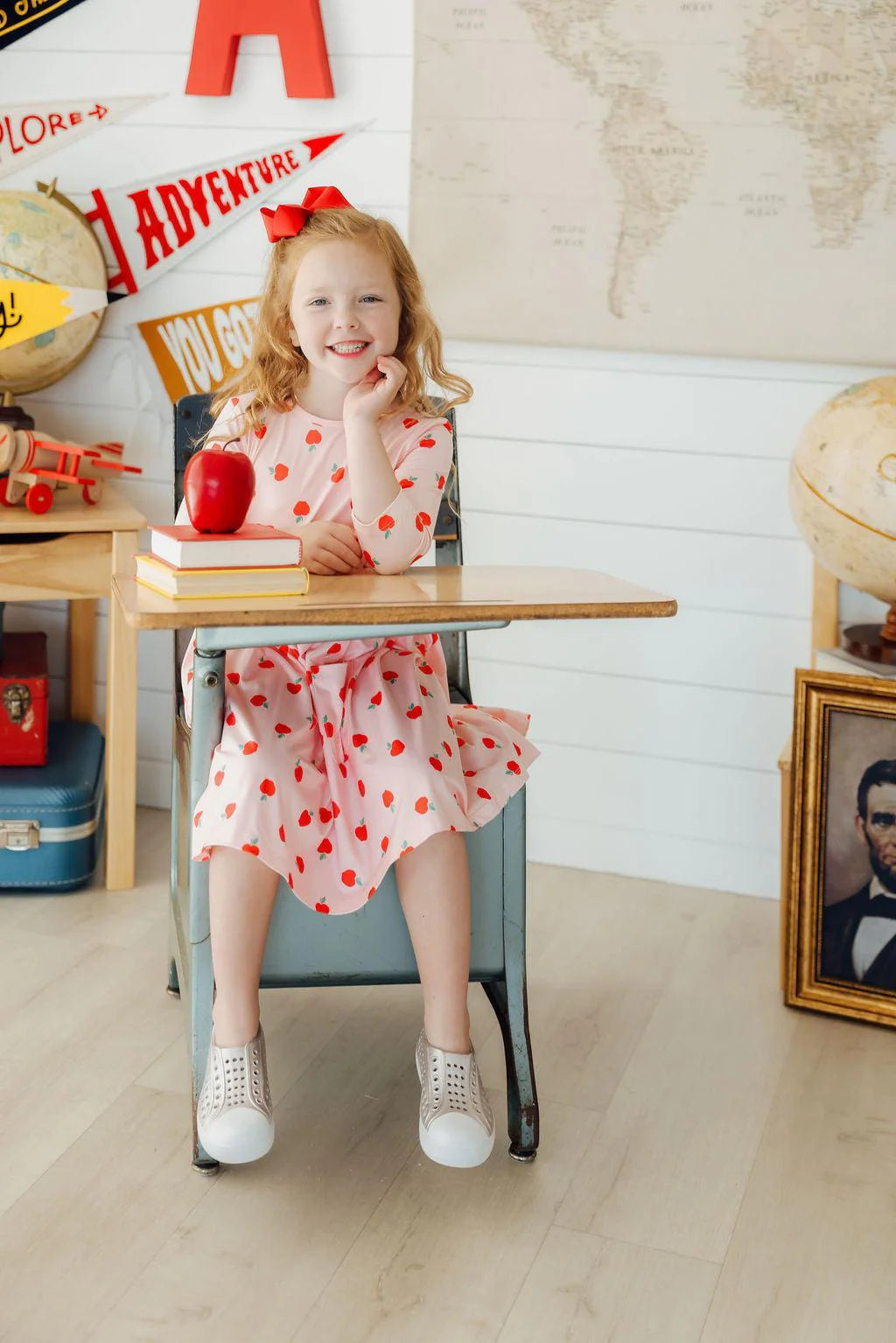 An Apple a Day Pocket Twirl Dress