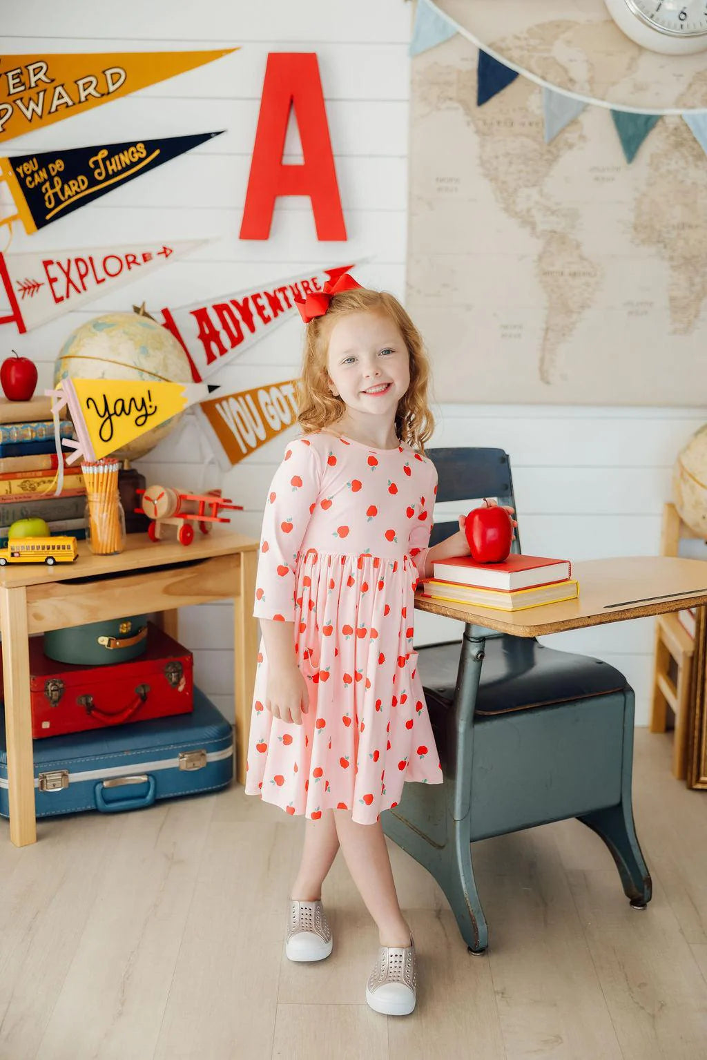 An Apple a Day Pocket Twirl Dress