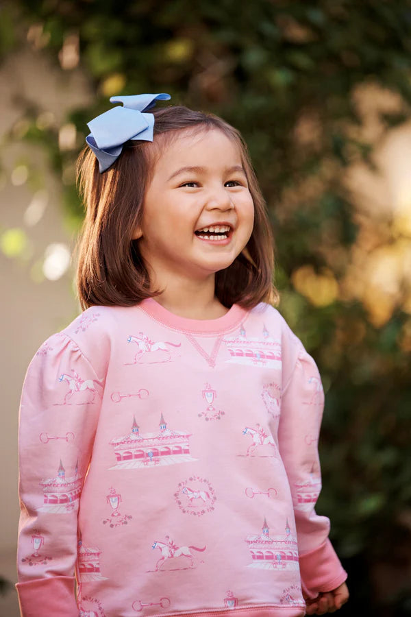 Day at the Derby Puff Sleeve Cassidy Comfy Crewneck