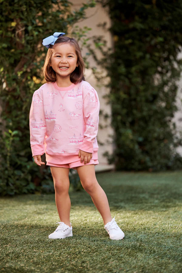 Day at the Derby Puff Sleeve Cassidy Comfy Crewneck