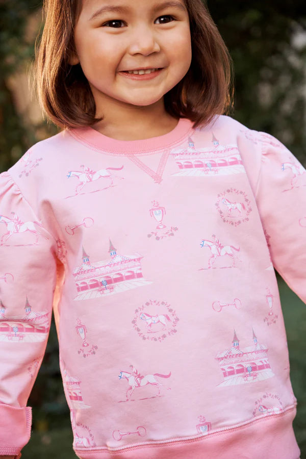 Day at the Derby Puff Sleeve Cassidy Comfy Crewneck
