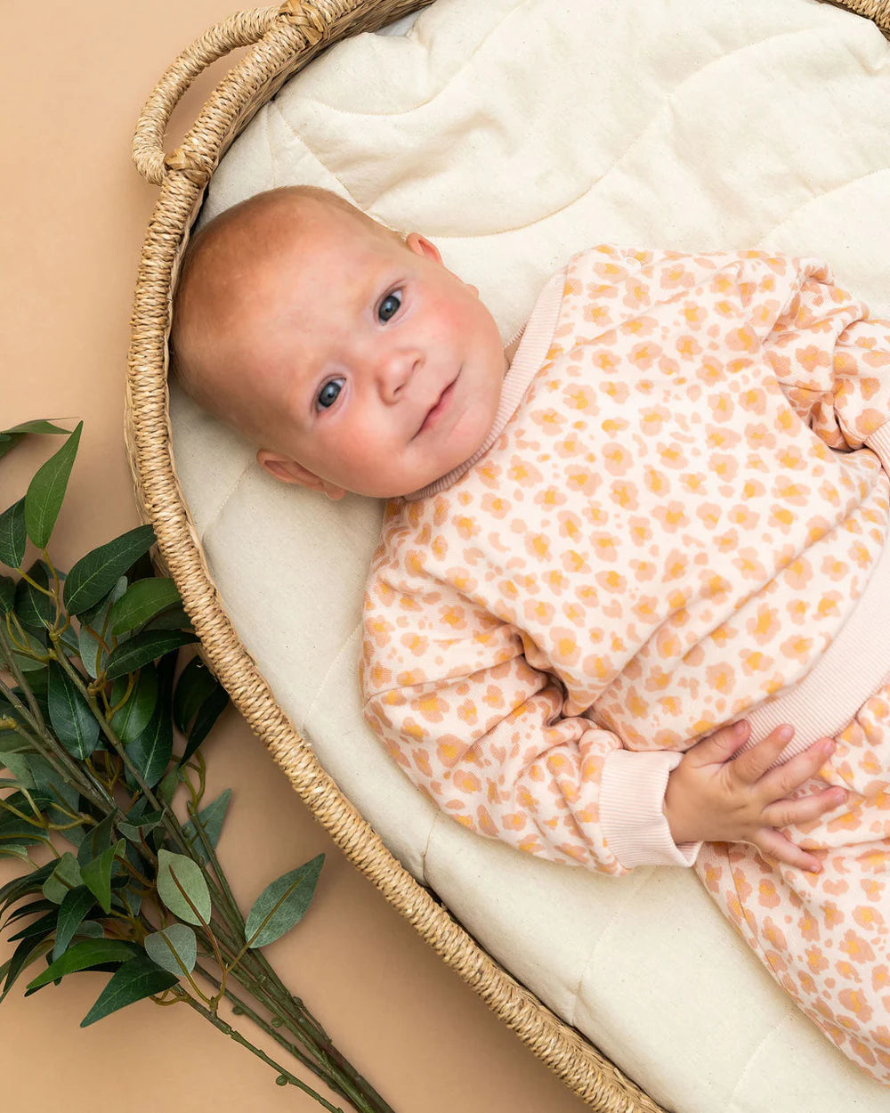 Leopard Baby Sweatshirt & Jogger Set (Organic Cotton)