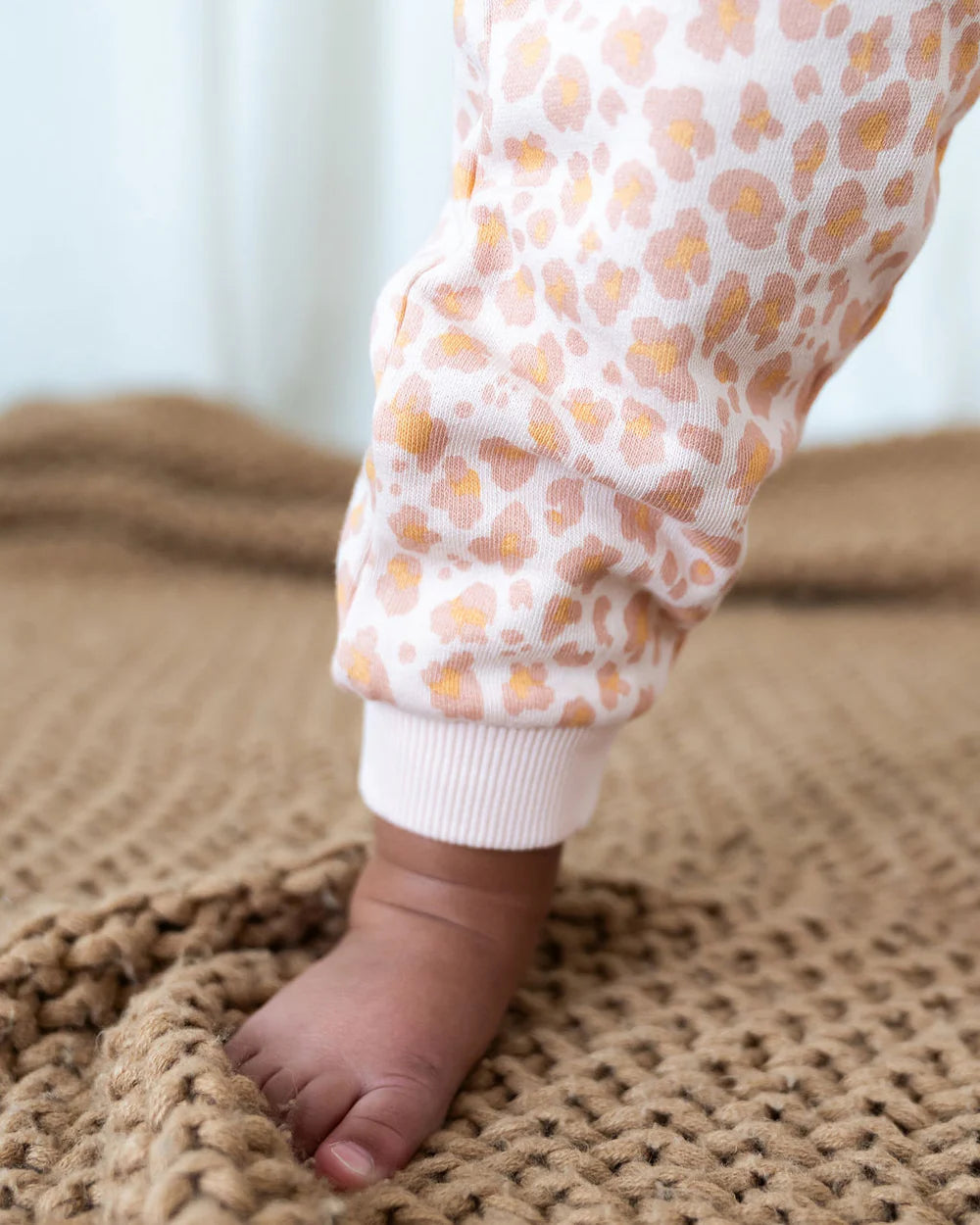 Leopard Baby Sweatshirt & Jogger Set (Organic Cotton)