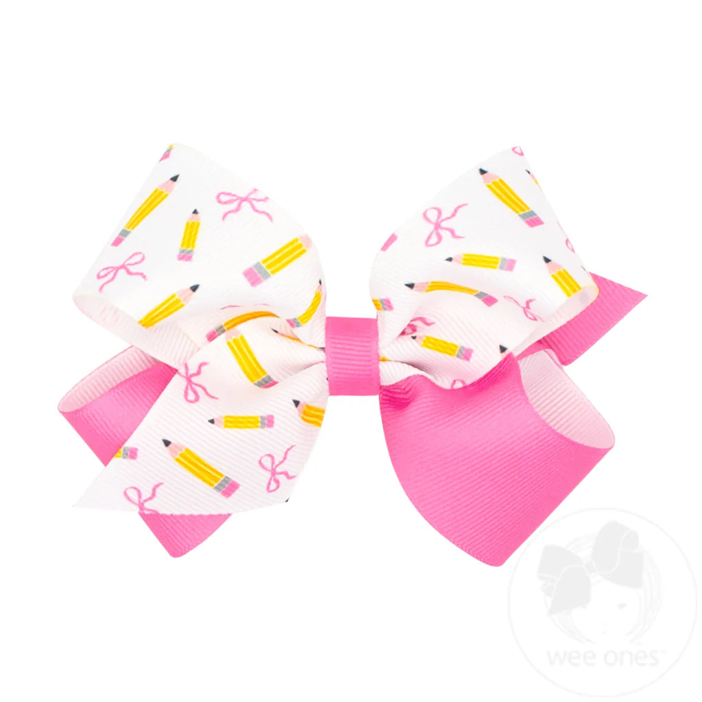 Medium Back to School Hair Bow