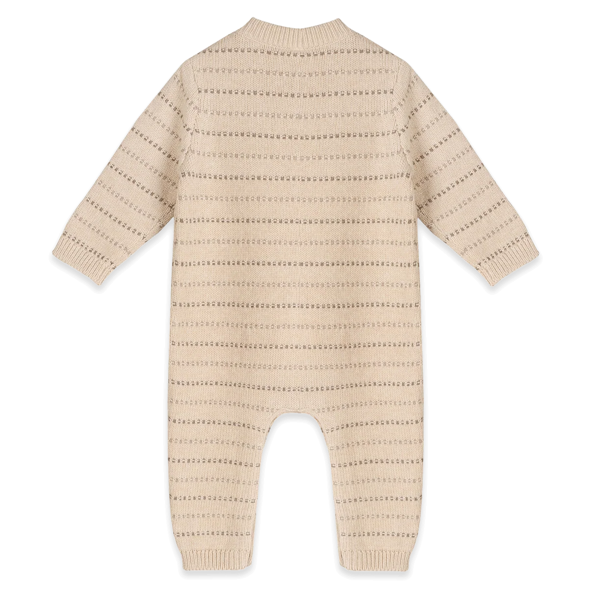 Aiden Textured Stripe Knit Baby Jumpsuit (Organic Cotton)