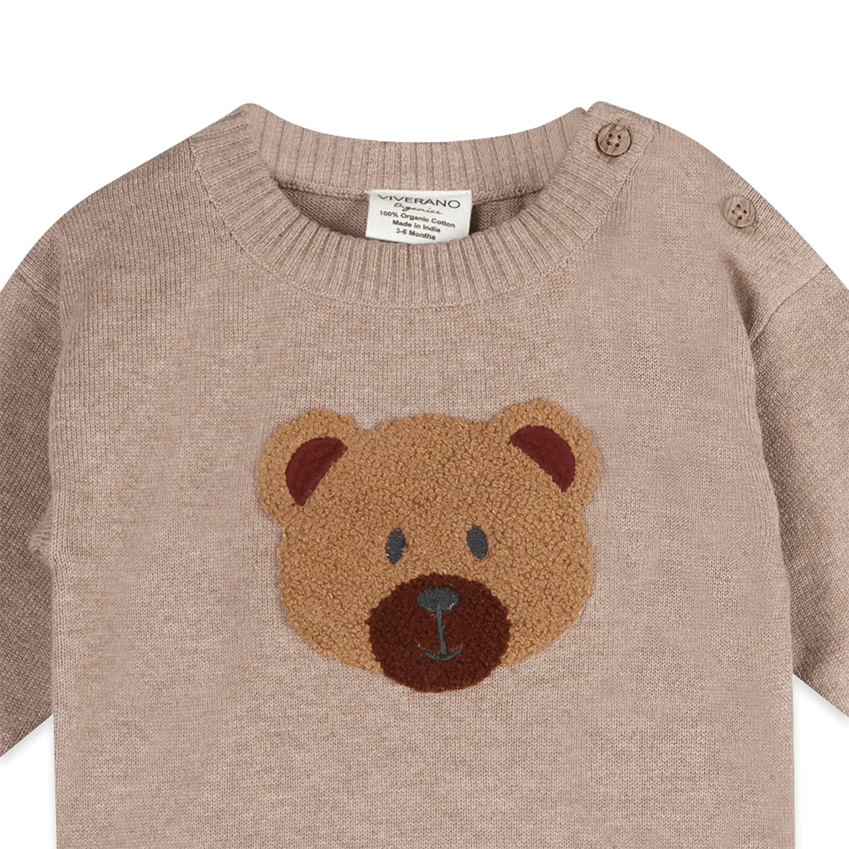 Bear Knit Baby Pullover & Pant Set (Organic Cotton)