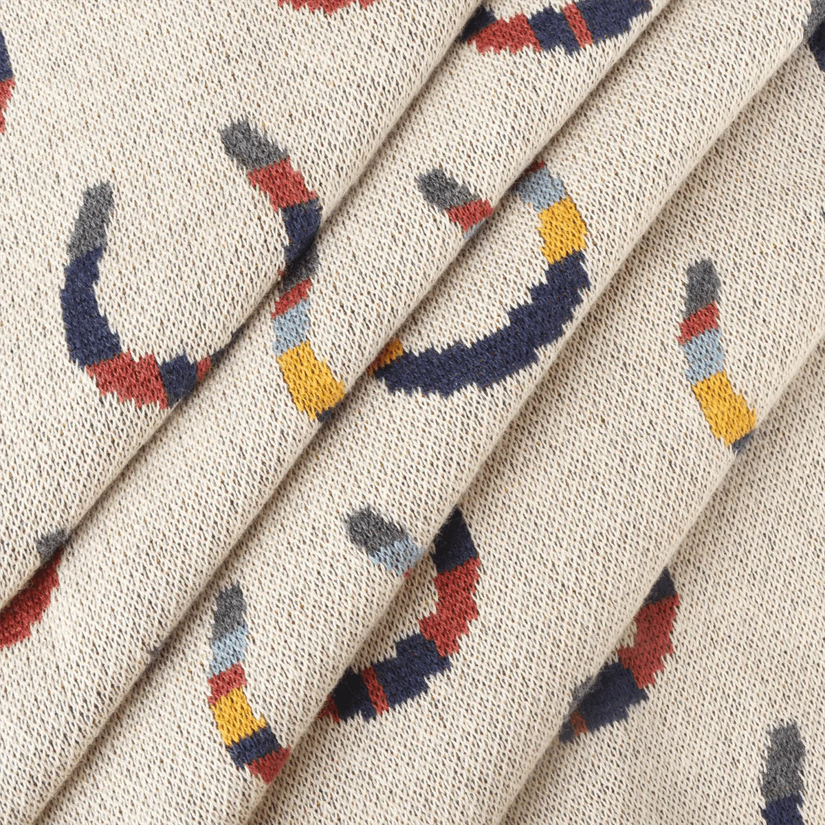 Horseshoe Jacquard Knit Baby Blanket (Organic Cotton)