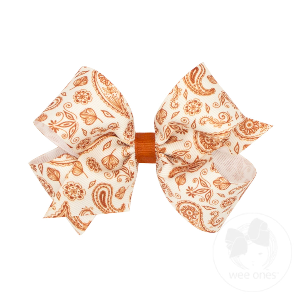Medium Western Print Hair Bow