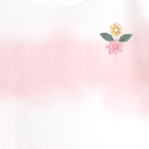 Pink Tie Dye Cozy Baby Tee + Shorts Set (Organic Jersey)