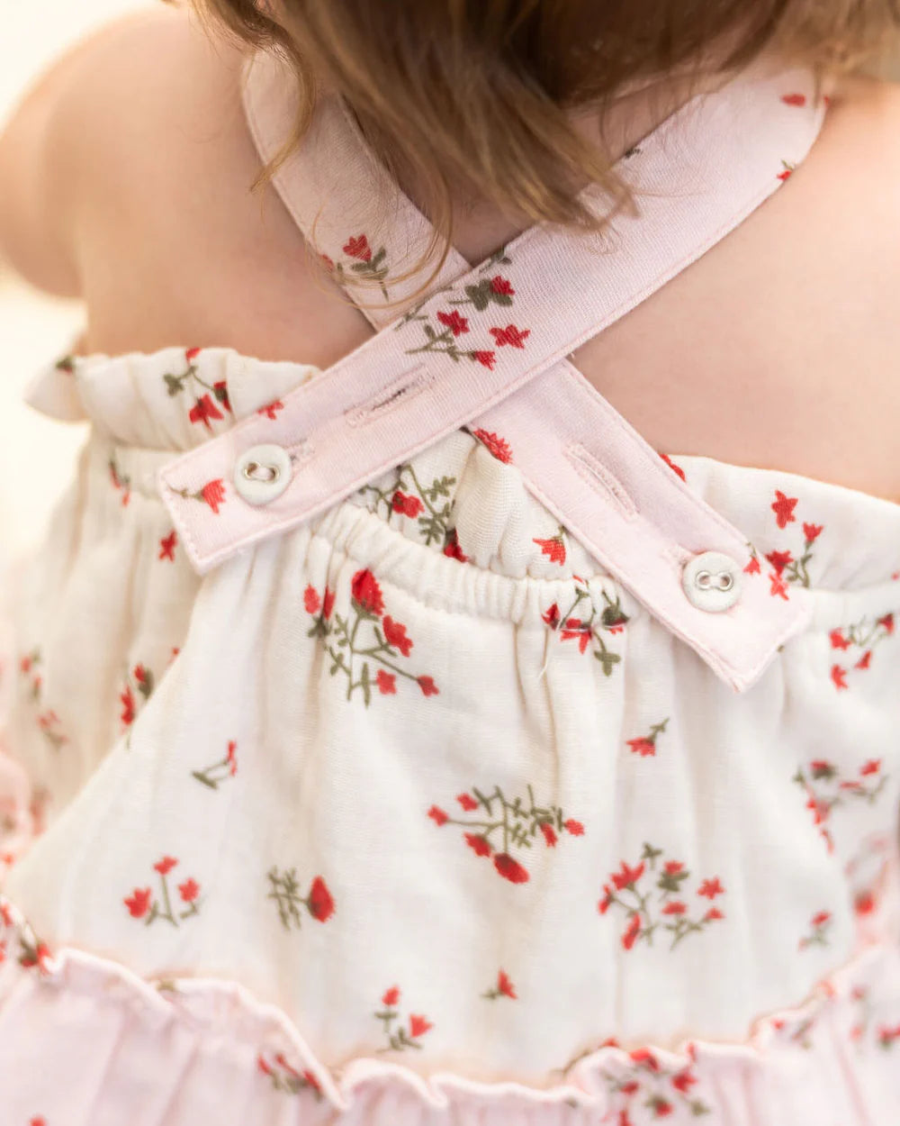 Bijou Tiered Floral Baby Dress + Bloomer (Organic)