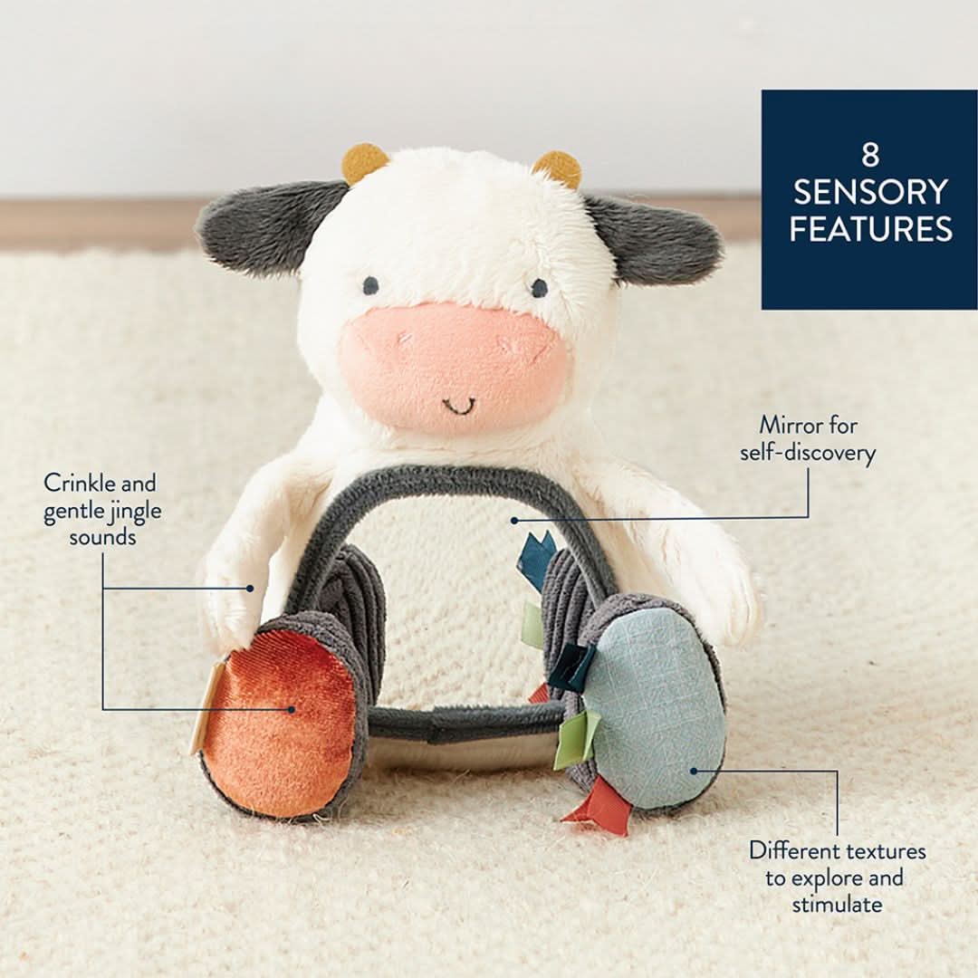 Cow Itzy Bitzy Mirror™ Sensory Tummy Time Mirror