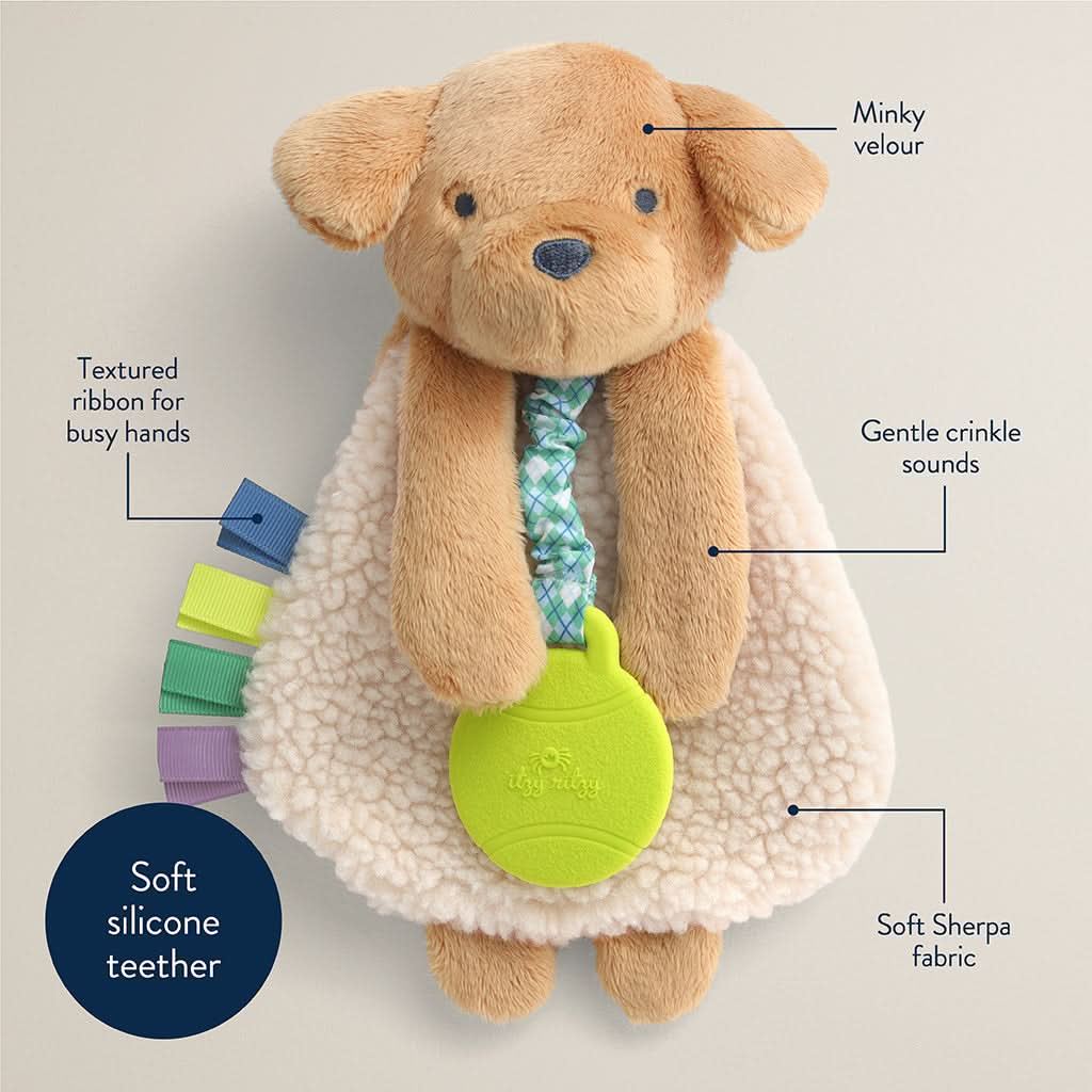Trevor the Puppy Itzy Lovey™ Plush and Teether Toy
