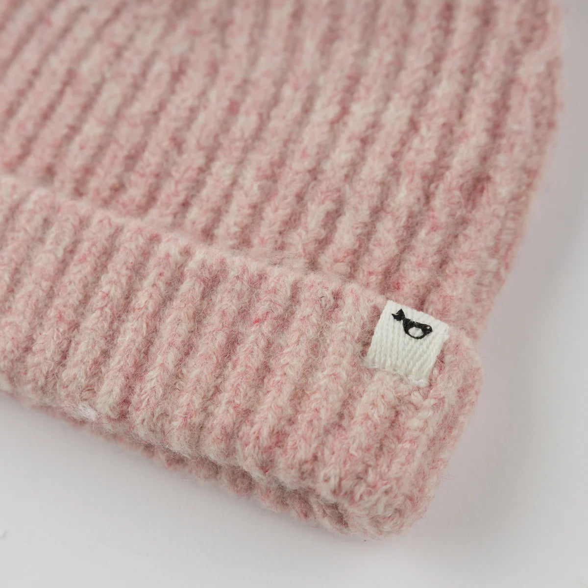 Knitted Pom Hat in Blush