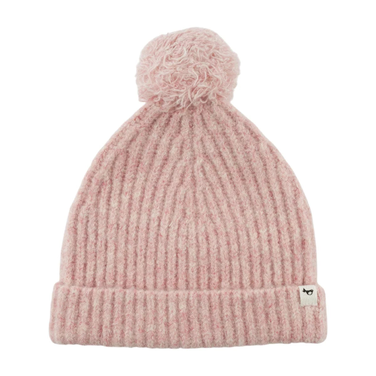 Knitted Pom Hat in Blush