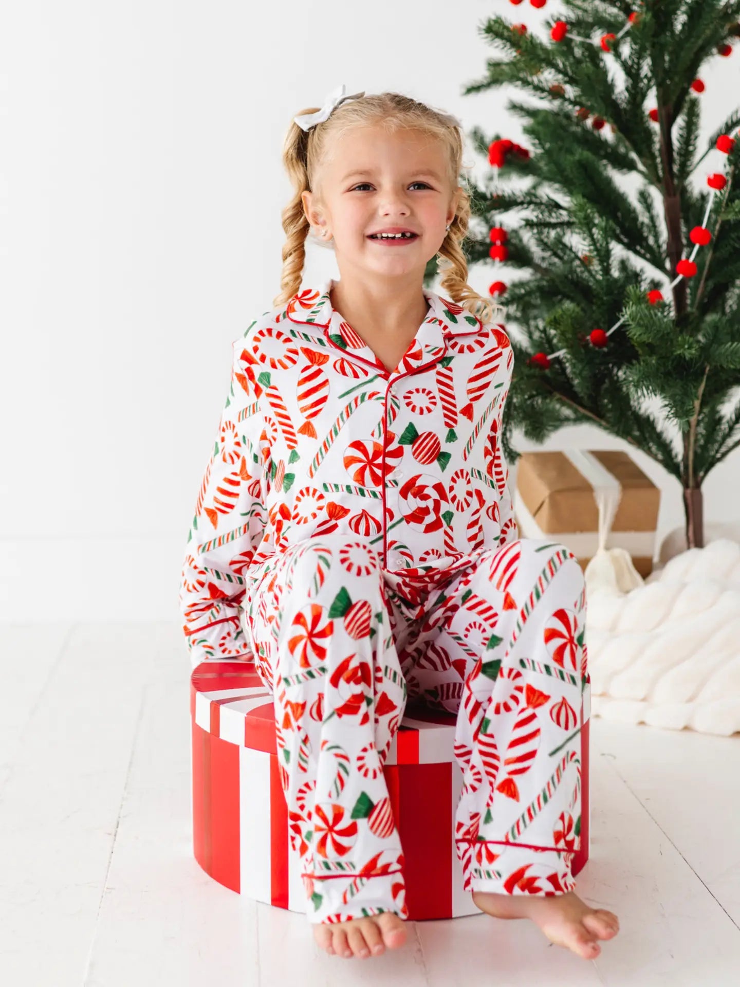 Pretty in Peppermint Button-Down Kids Set