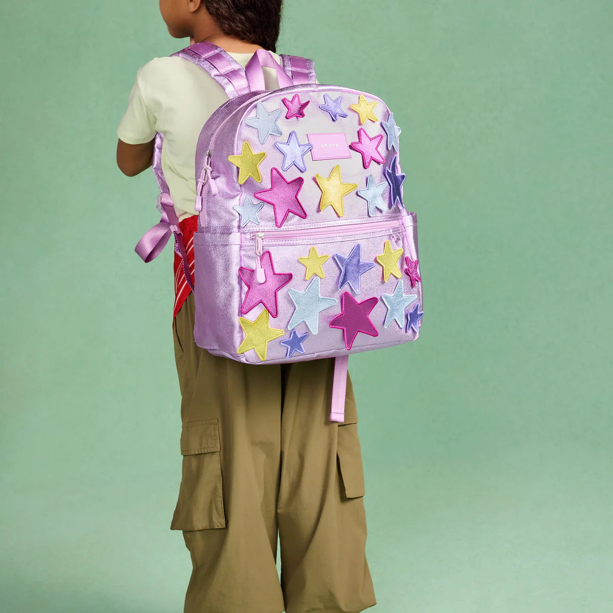 Metallic 3D Stars Kane Backpack