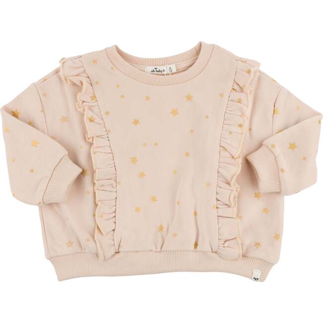 Mini Gold Stars Ruffle Sweatshirt