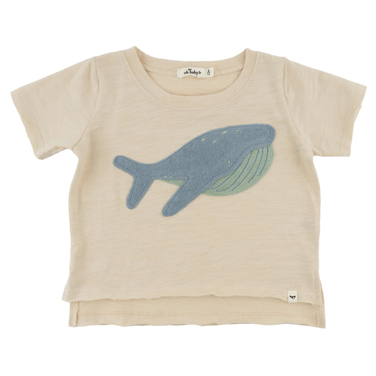 Whale Applique Raw Edge Tee