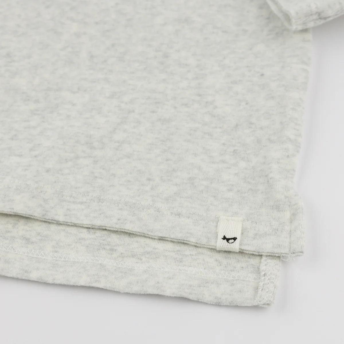 Long Sleeve Tee with Denim "dude" Applique