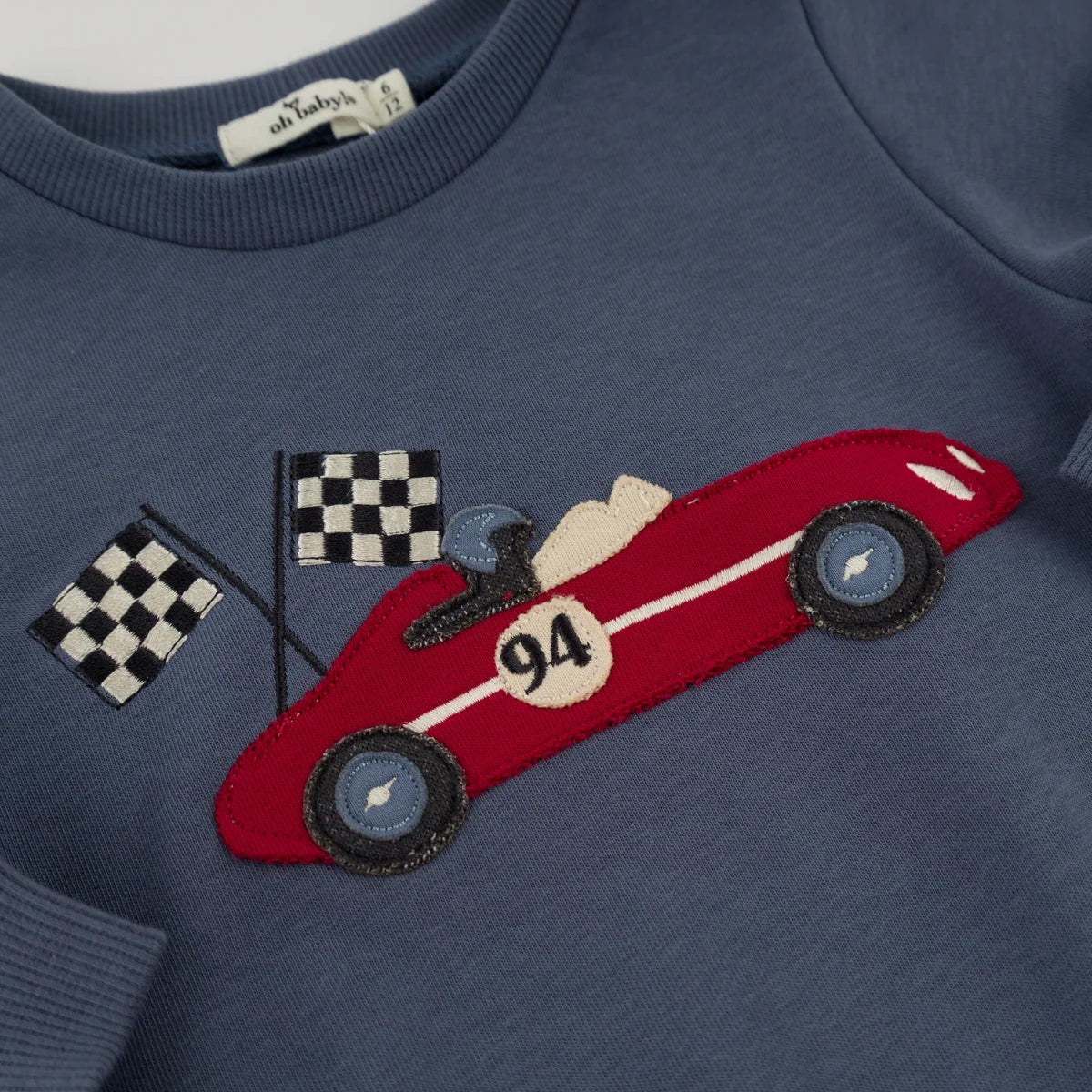 Race Car Brooklyn Boxy Sweatshirt | Denim