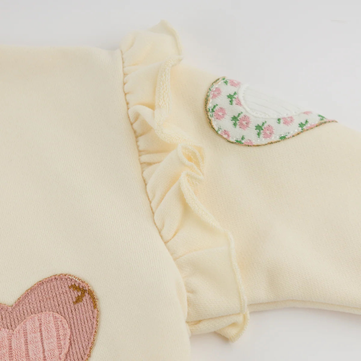 Millie Sweatshirt Multi Hearts Applique | Sugar Cookie