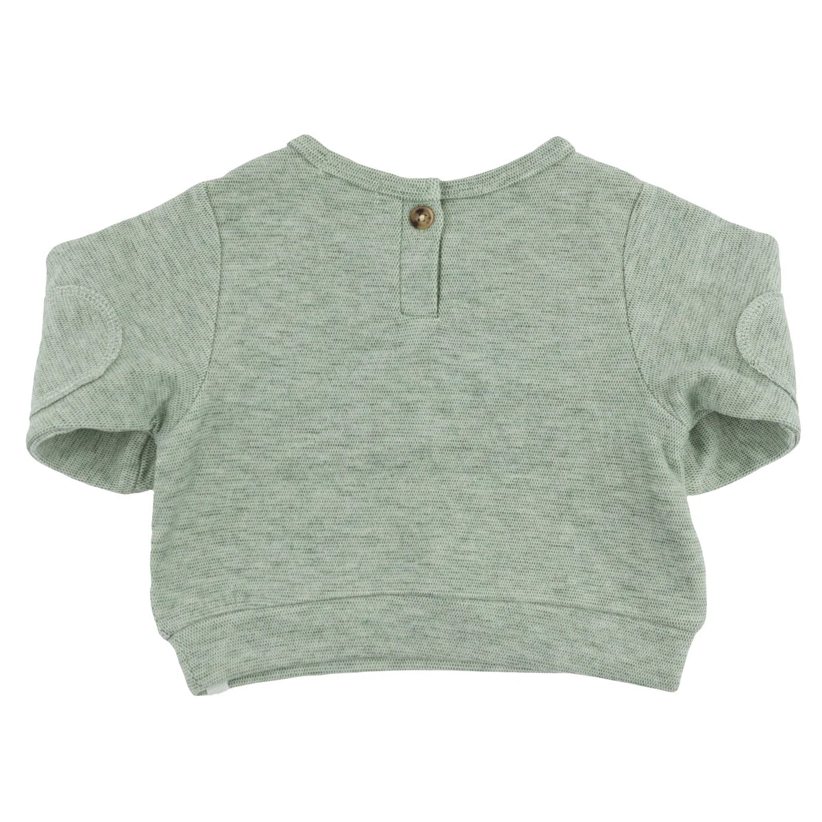 Honeycomb Elbow Patch Boxy Sweatshirt in Spruce