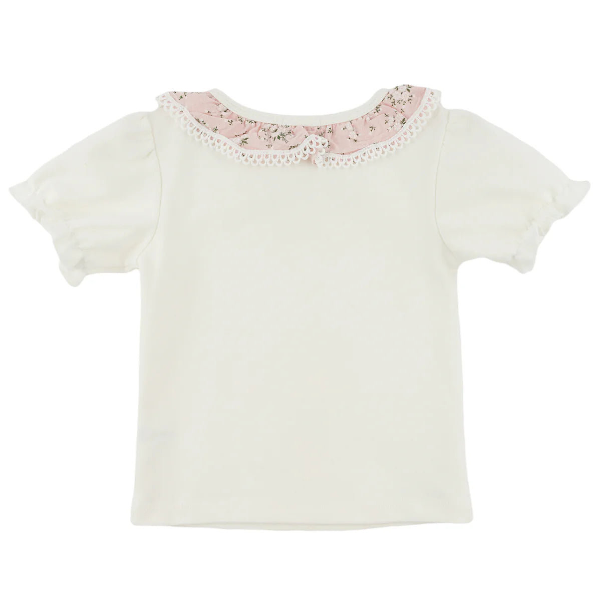 Layla Short Sleeve Tee | Pink Apple Blossom Bella Collar