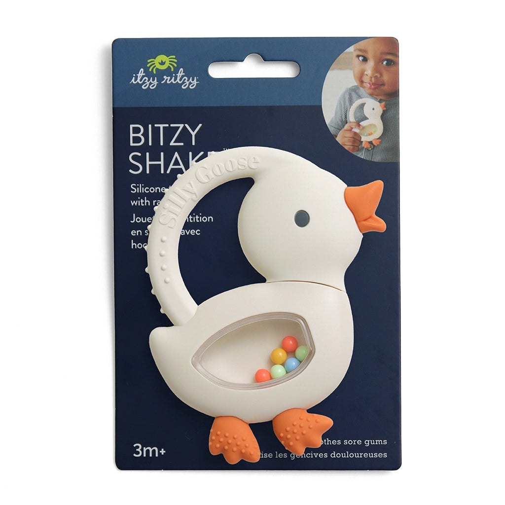 Goose Bitzy Shake™ - Silicone Teether with Rattle