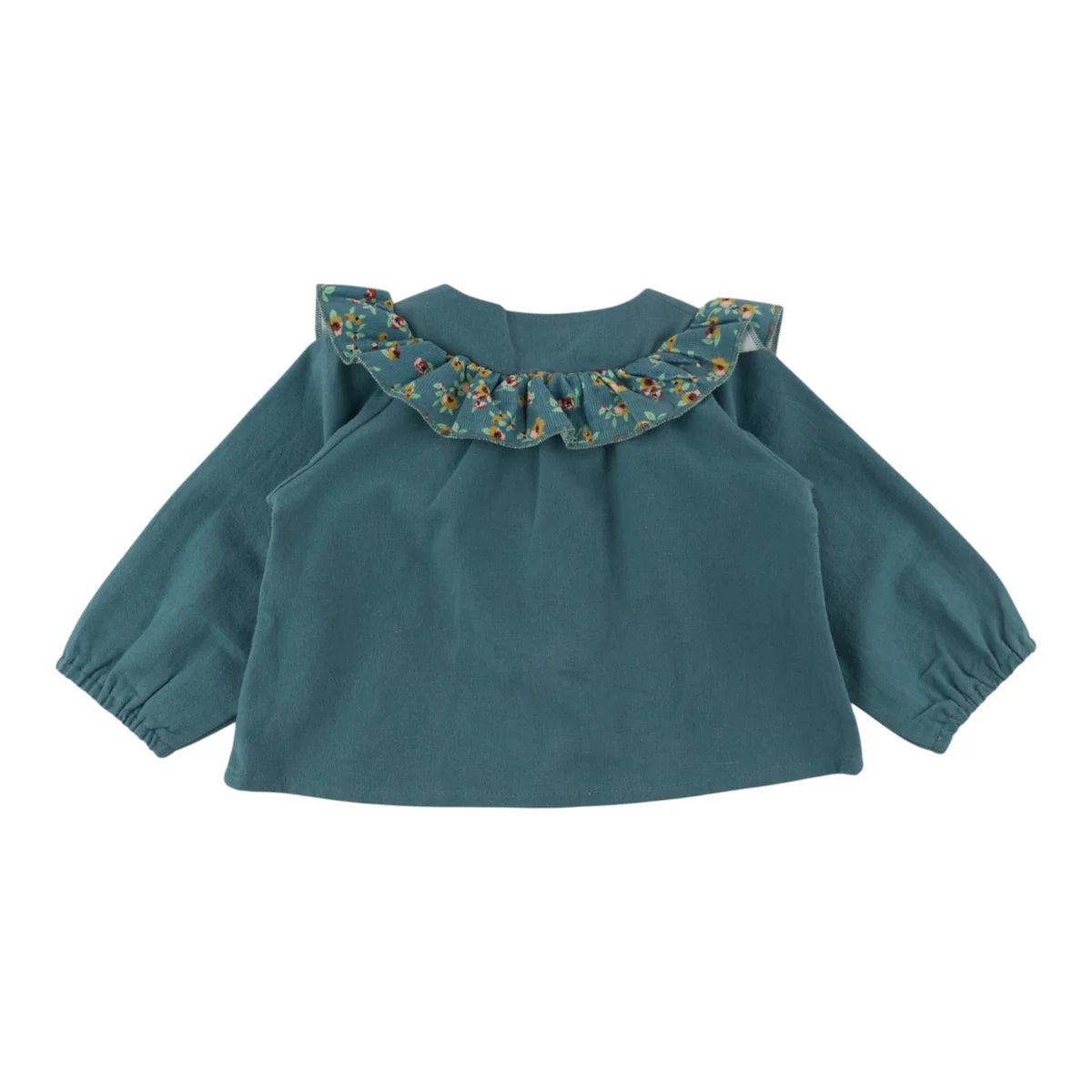 Holly Blouse in Harvest Bloom Ruffle | Teal