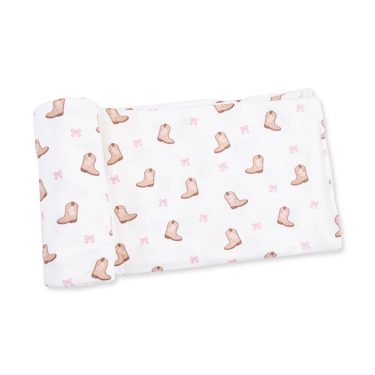 Mini Cowgirl Boots Swaddle Blanket