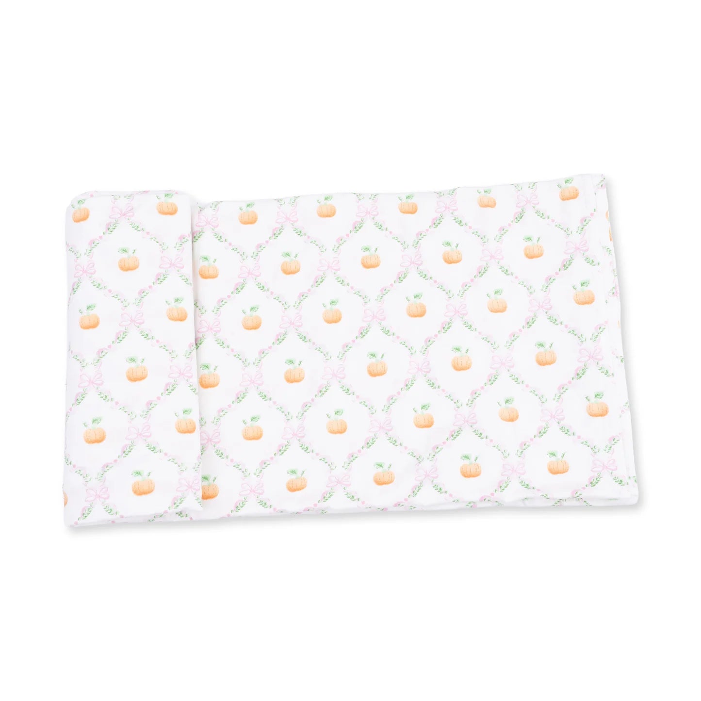 Pretty Pumpkin Trellis Swaddle Blanket