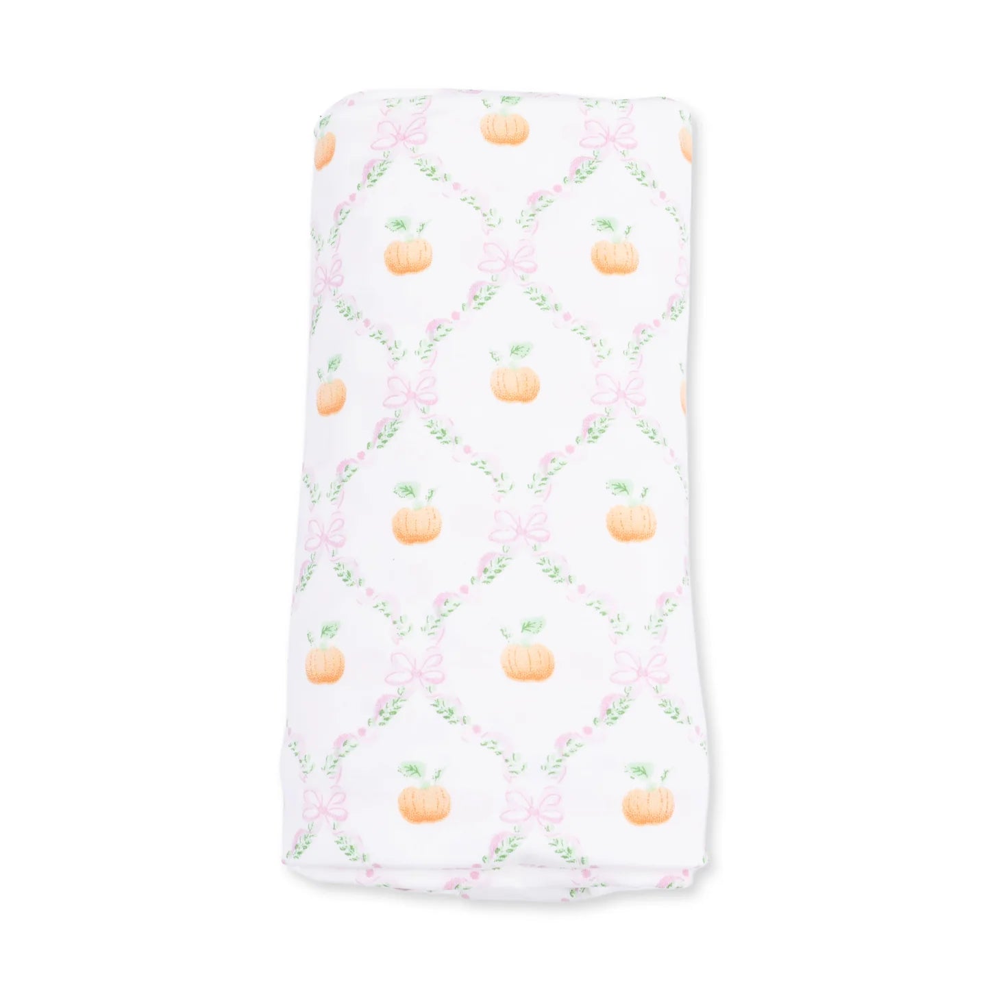 Pretty Pumpkin Trellis Swaddle Blanket