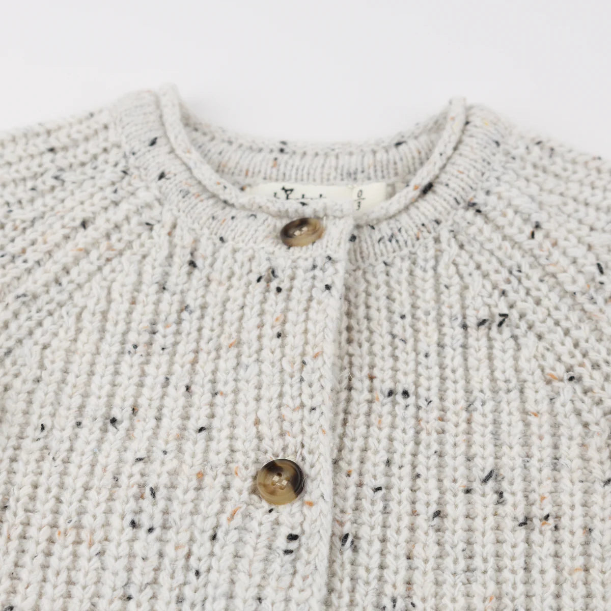 Speckle Knit Roll Neck Cardigan