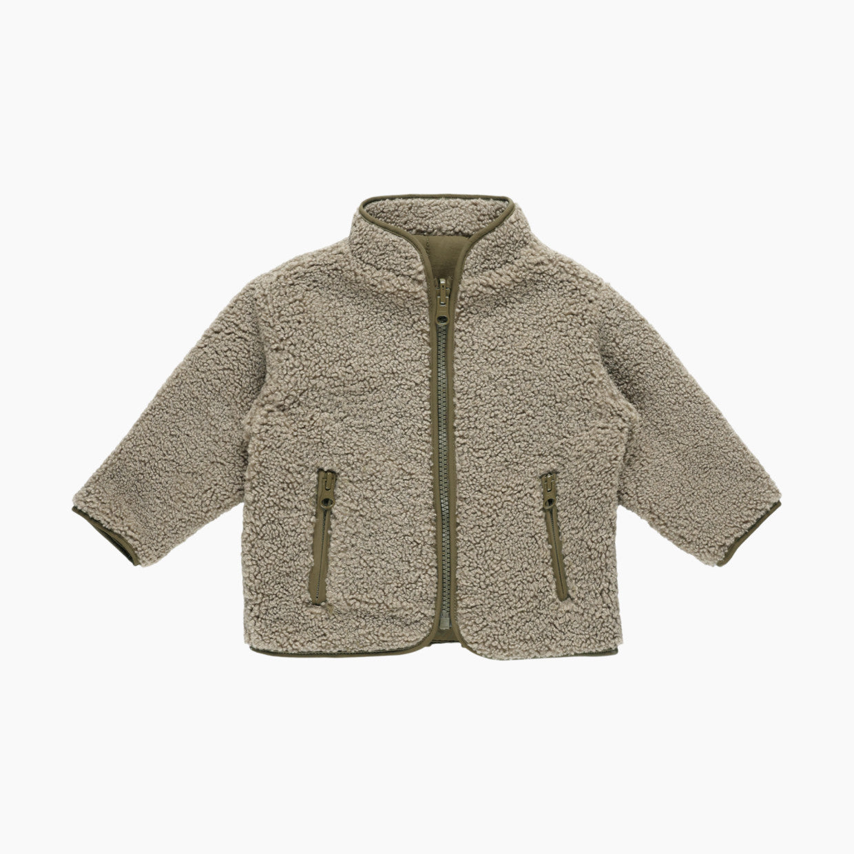 Shearling Zip Jacket | Olive