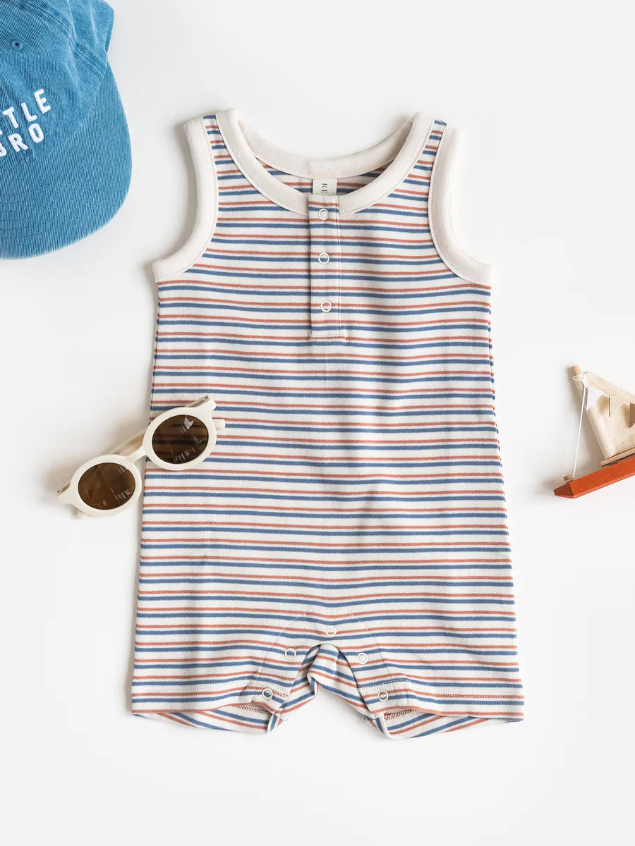 Nile Romper in Voyage Stripe