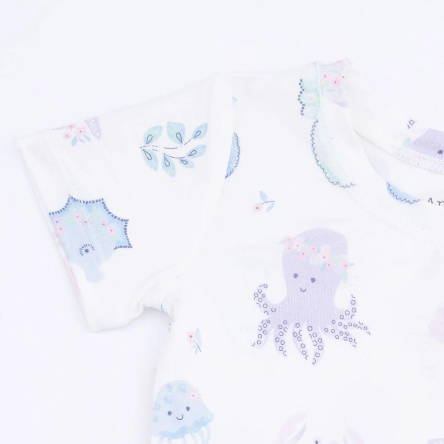 Floral Sea Creatures Loungewear Short Set
