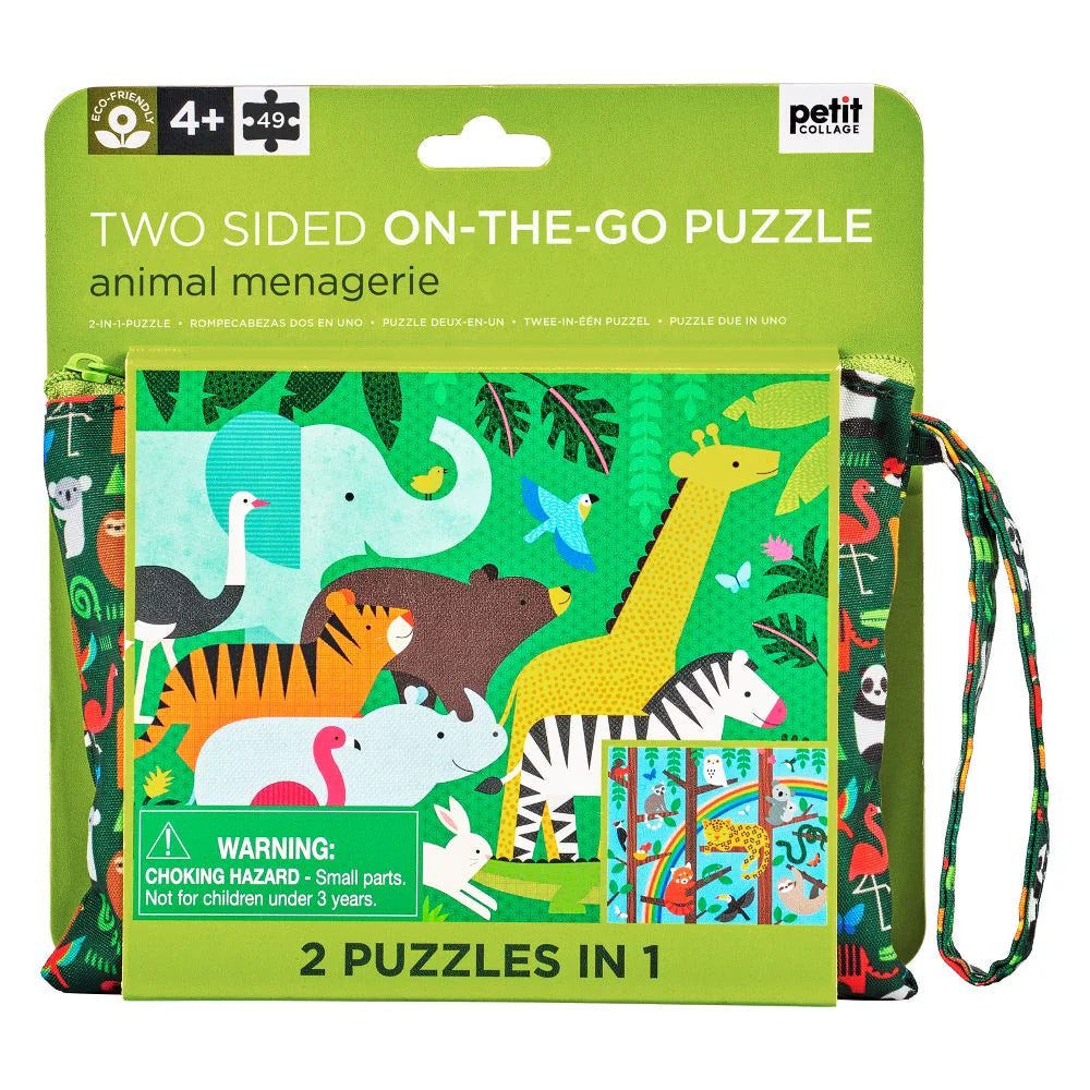 Two Sided Animal Menagerie On-The-Go Puzzle