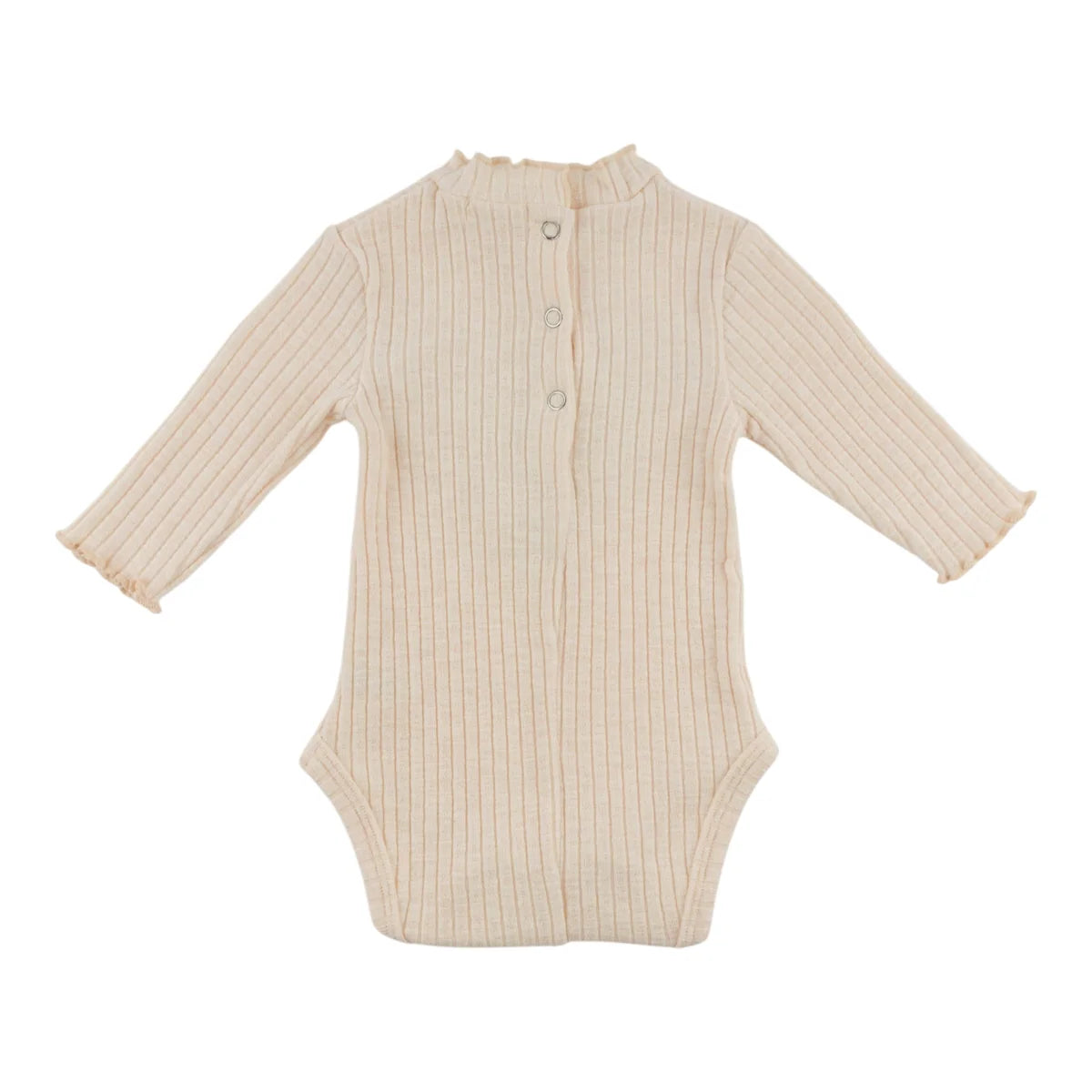 Mock Neck Onesie with Ruffle Heart