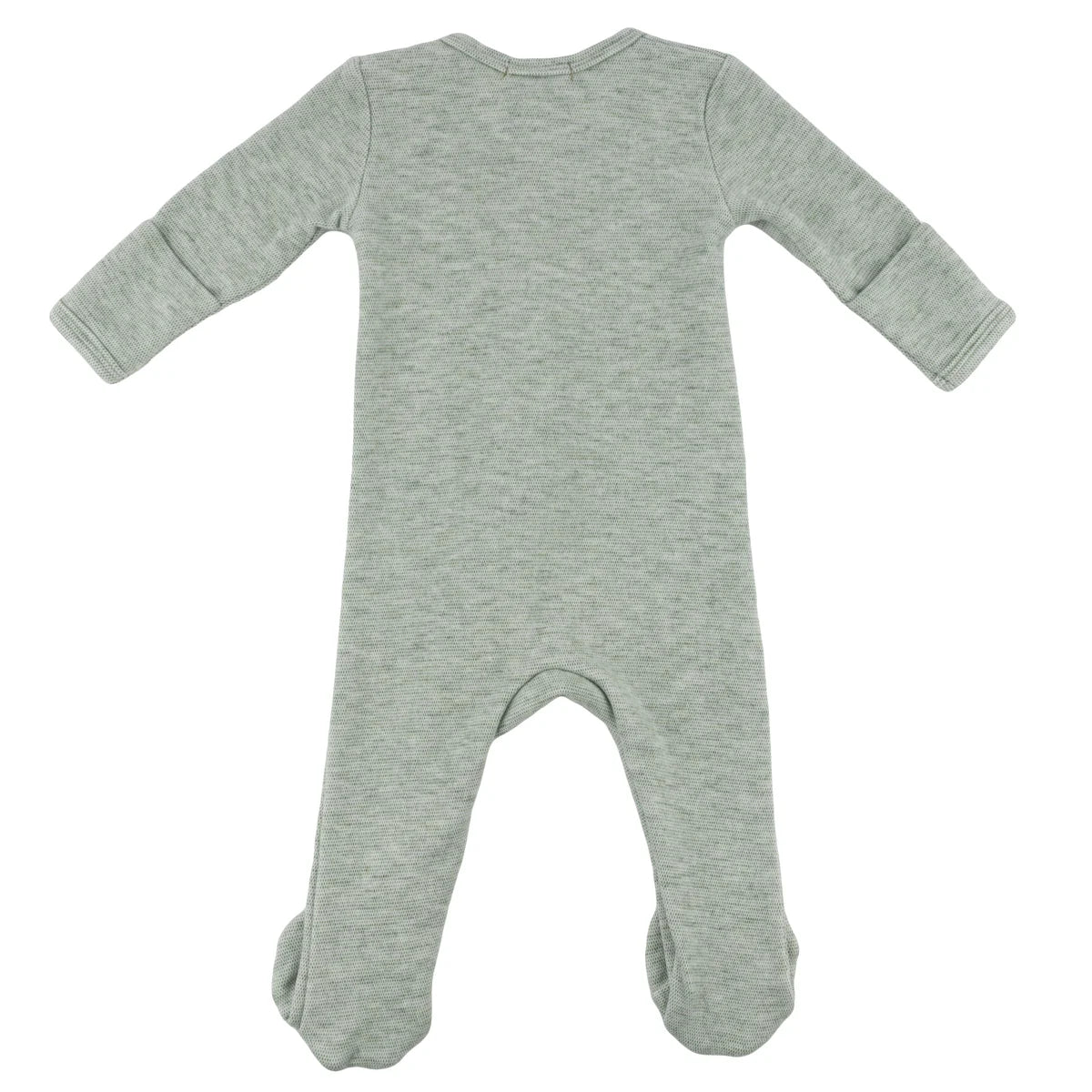 Honeycomb Zipper Footie with Pocket in Spruce