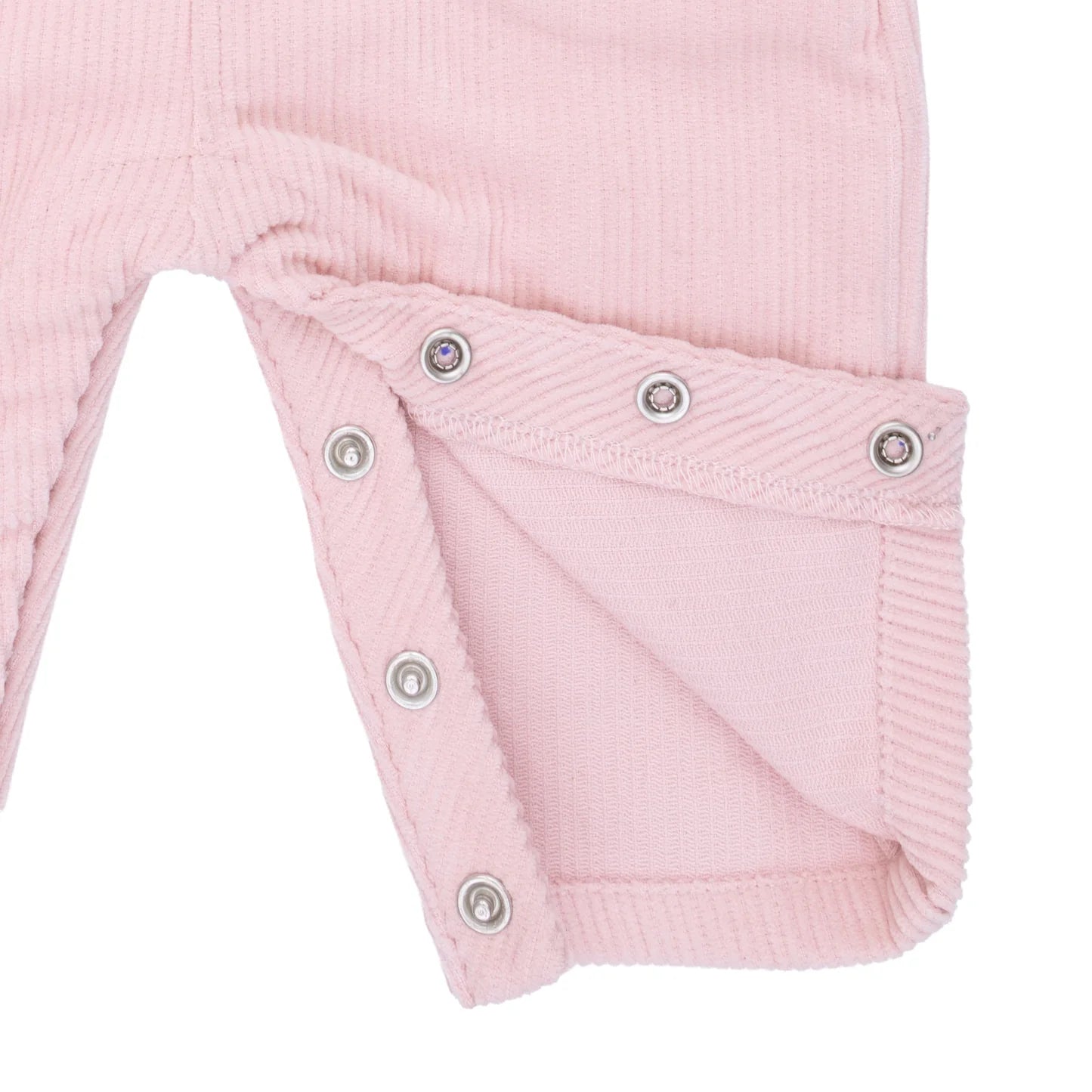 Pink Corduroy Old School Overall with Horse Applique