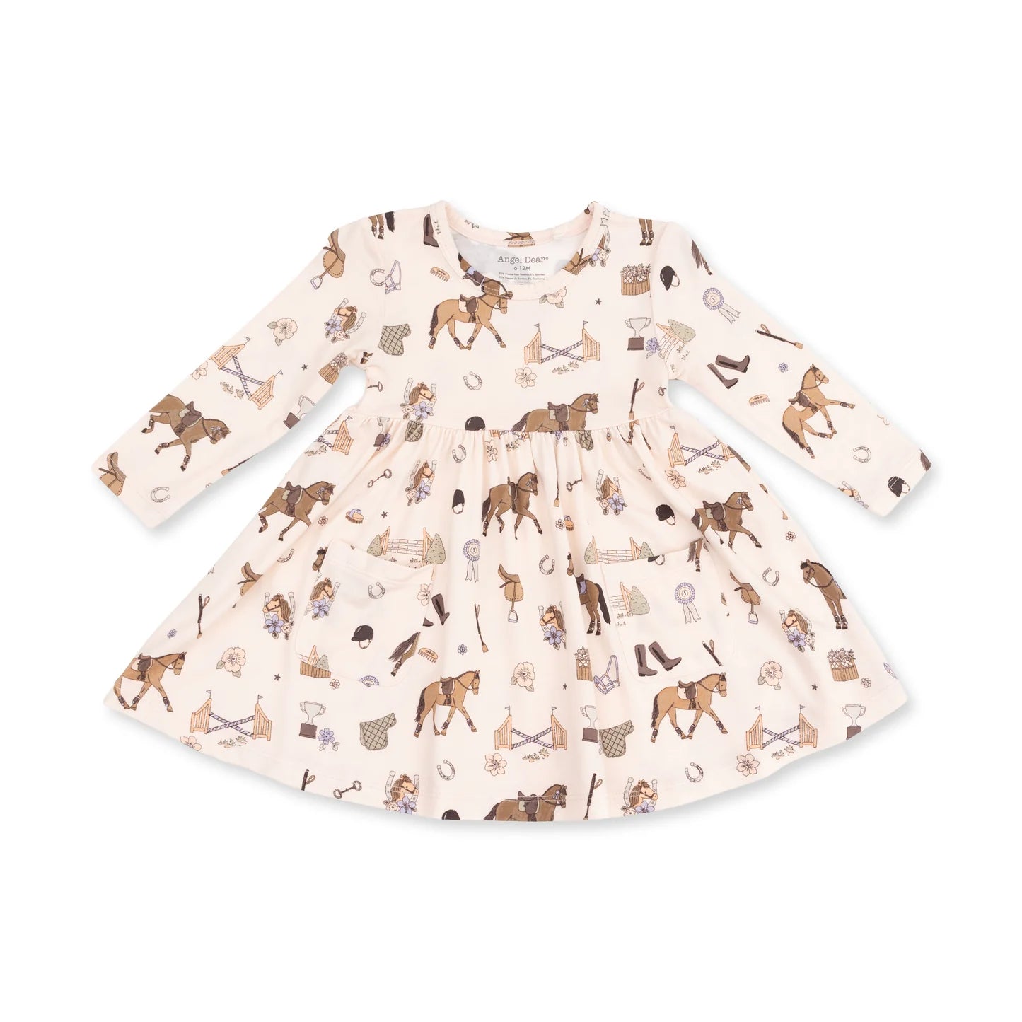 Pretty Equestrian Twirly Long Sleeve Dress