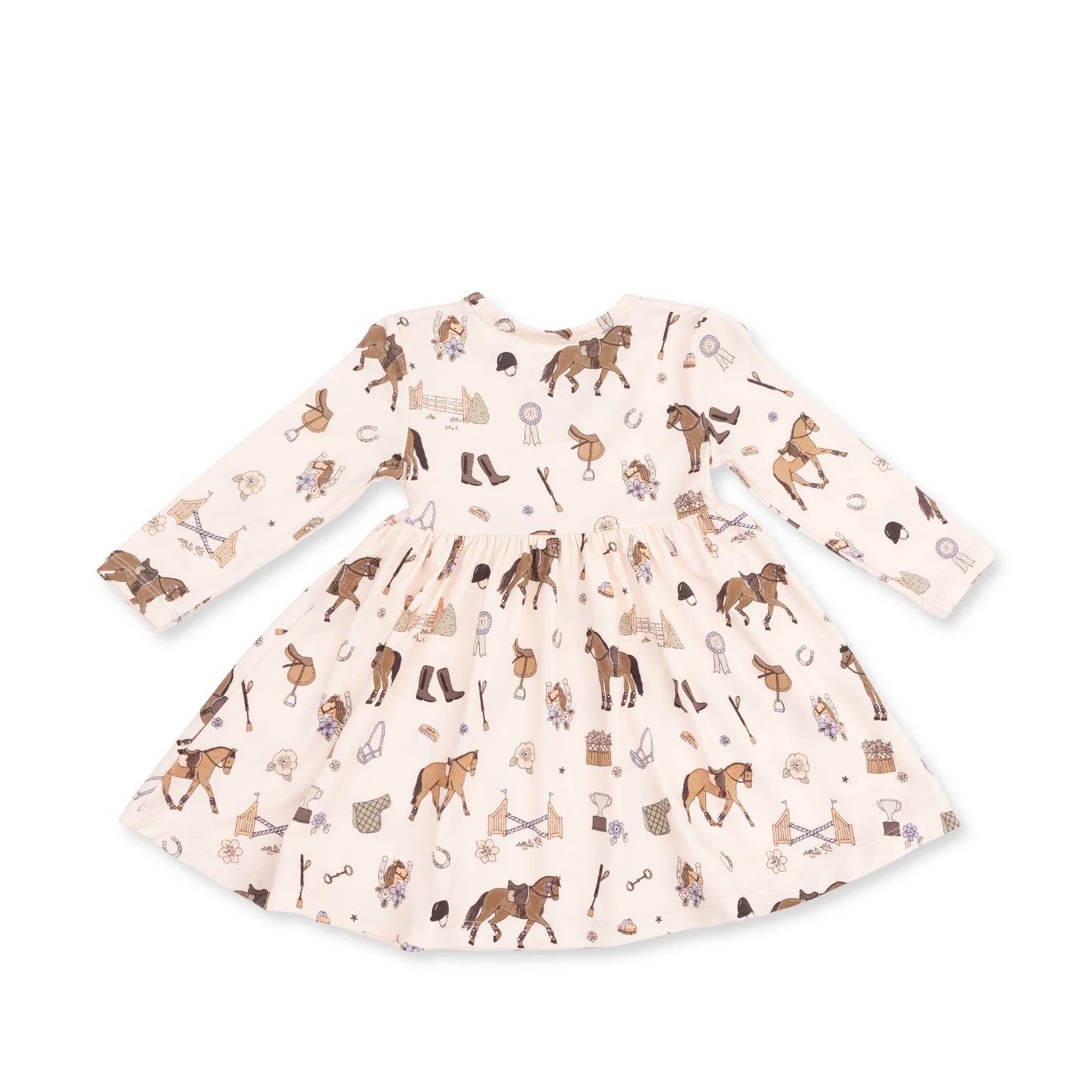 Pretty Equestrian Twirly Long Sleeve Dress