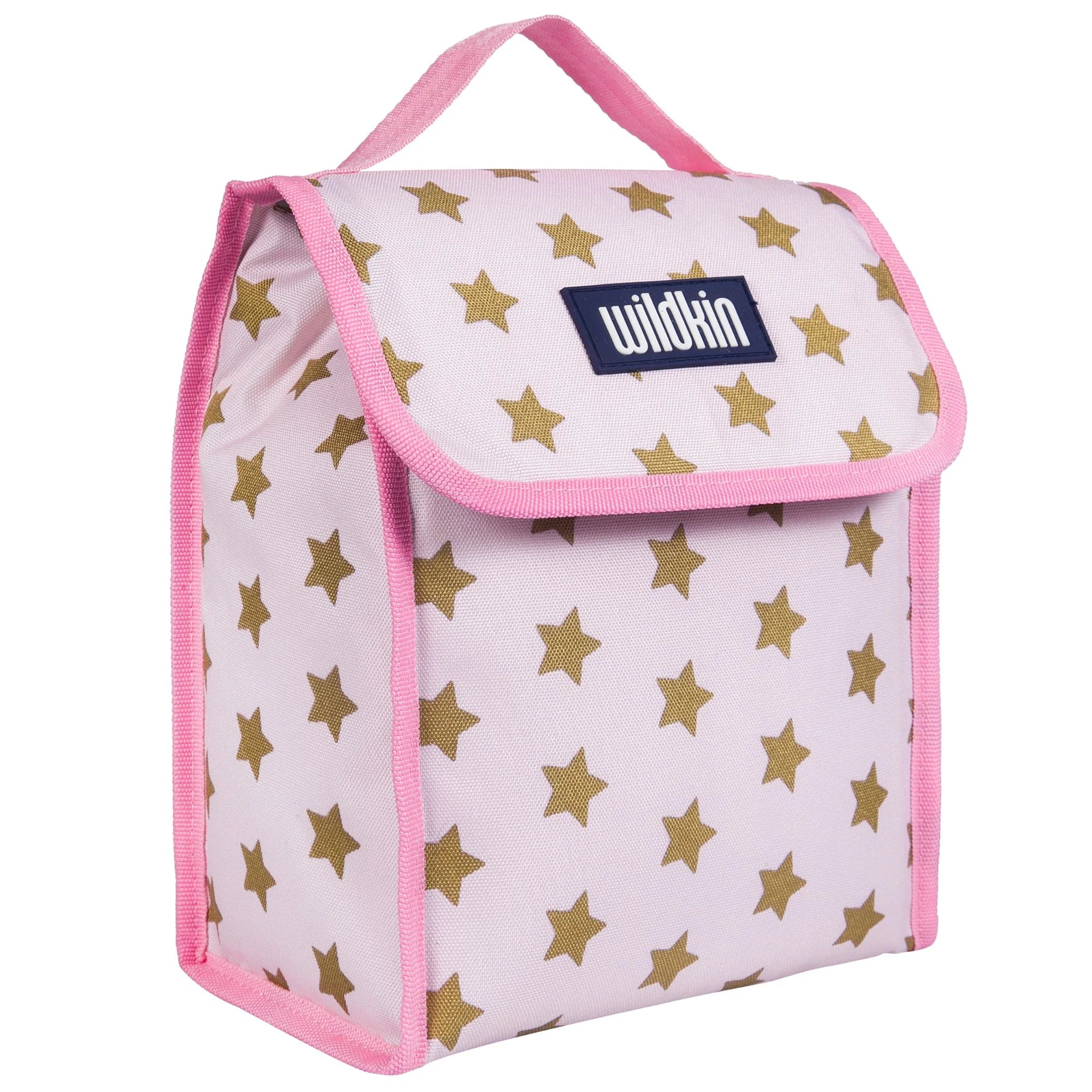 Pink and Gold Stars Lunch Bag