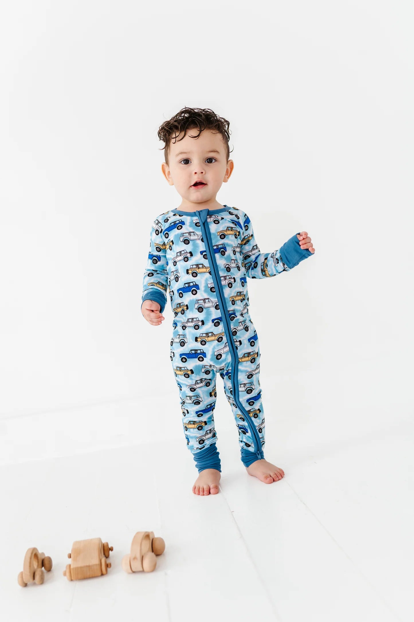 Trucks Tie Dye Convertible Footie Pajamas