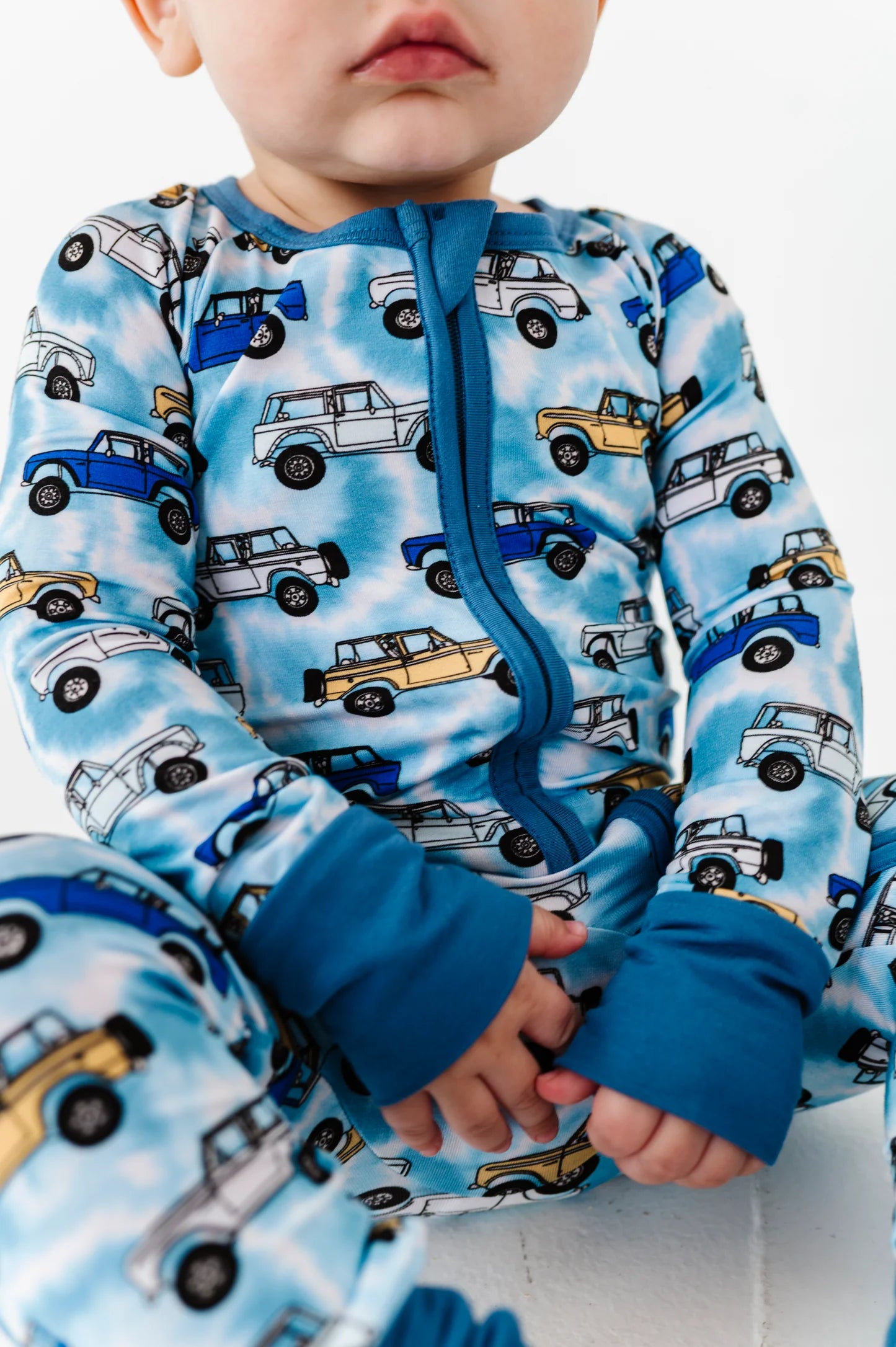Trucks Tie Dye Convertible Footie Pajamas