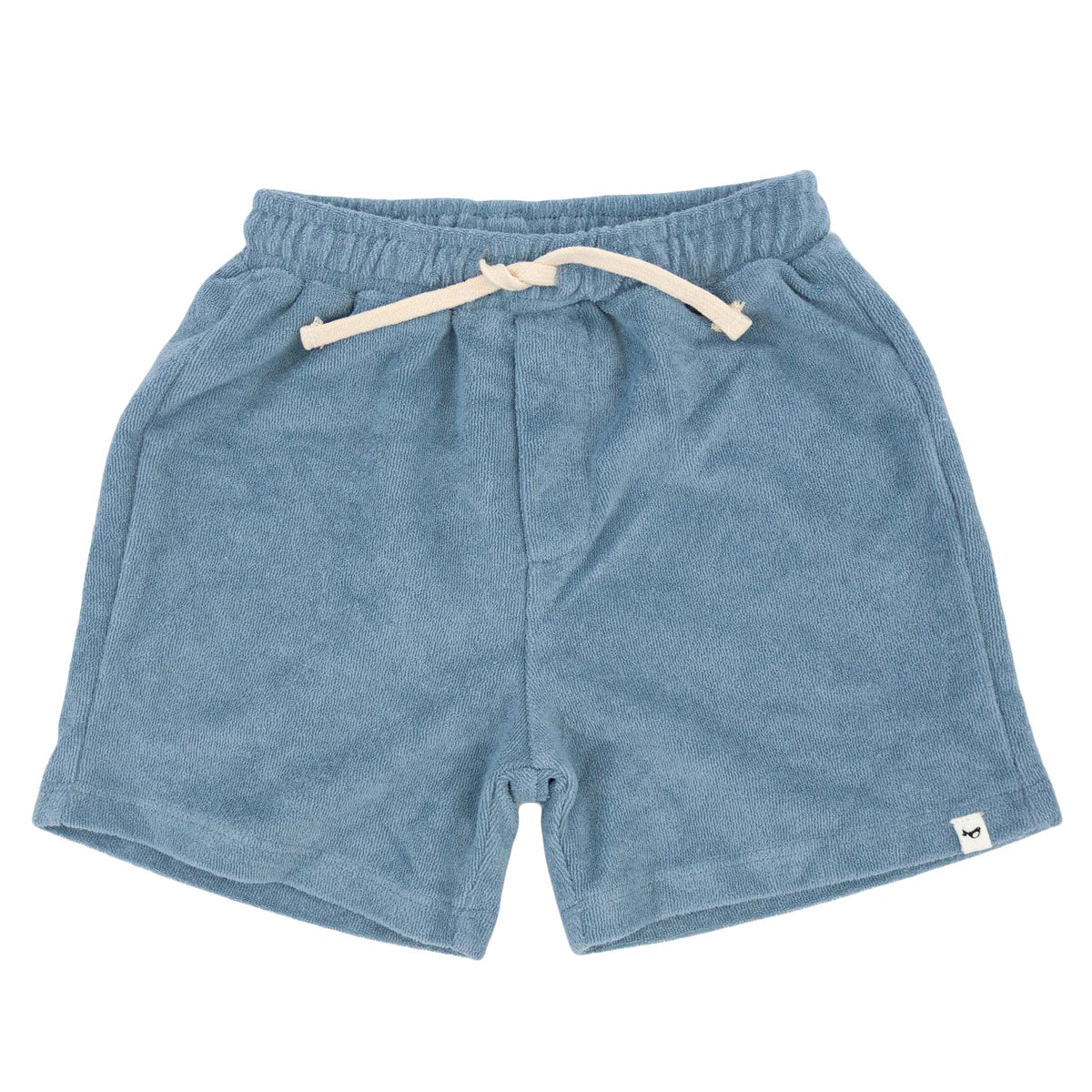 Cotton Terry Track Short in Fog