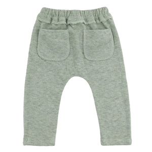 Spruce green baby jogger sweatpants with drawstring waist