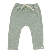 Baby boy knit jogger sweatpants in spruce green by oh baby!