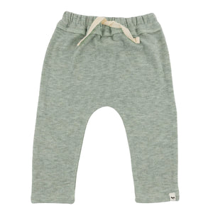 Baby boy knit jogger sweatpants in spruce green by oh baby!